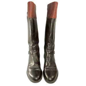 Ariat Women’s Tall Black Brown Leather York Style Equestrian Riding Boots 8.5